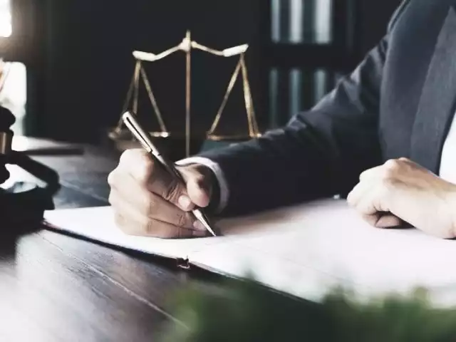 Lawyer reviewing case