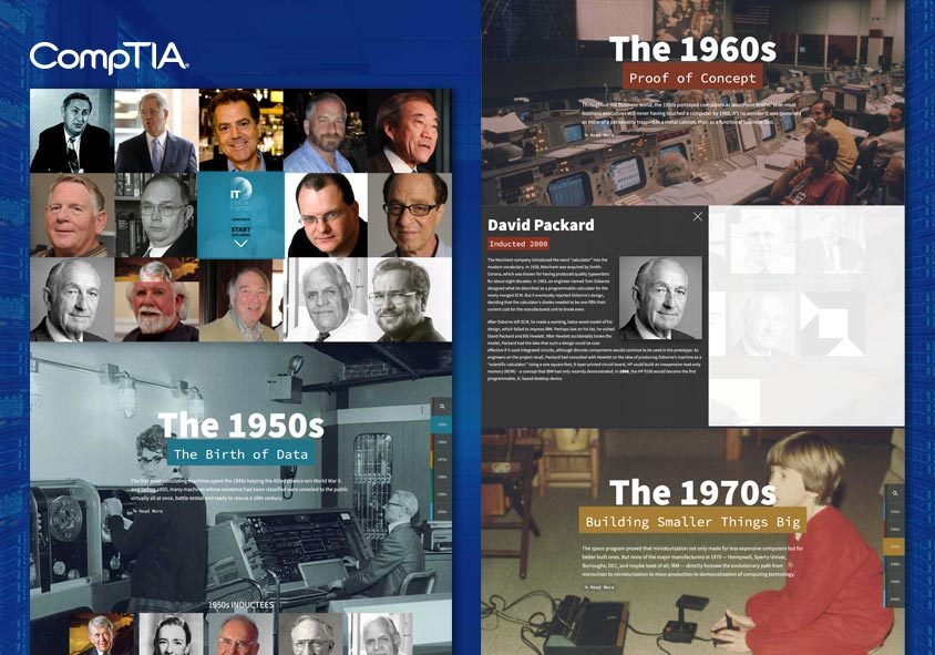 <p>compTIA IT Hall of Fame parallax homepage</p>